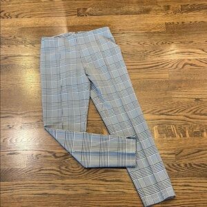 Olivaceous Black & White Glen Plaid Skinny Pants